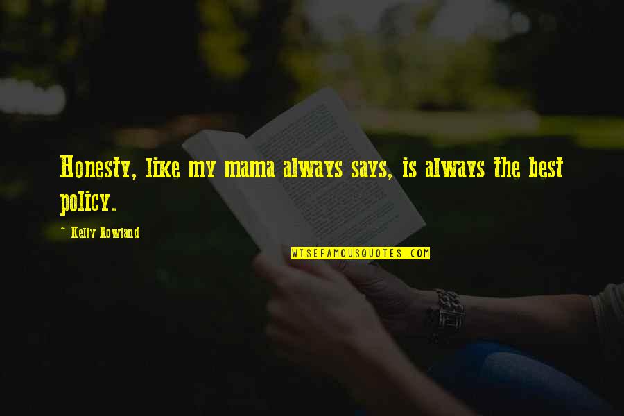 Honesty Is Not The Best Policy Quotes By Kelly Rowland: Honesty, like my mama always says, is always