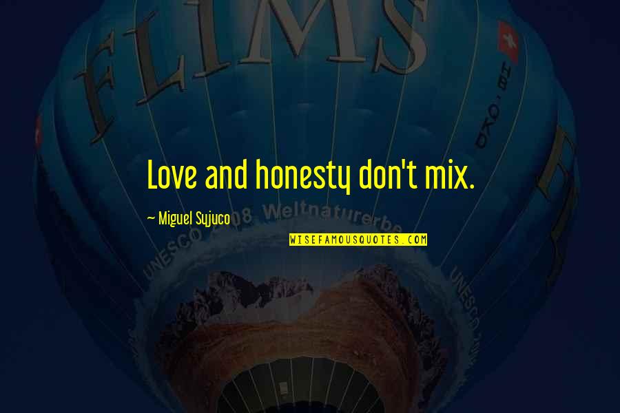 Honesty Love Quotes By Miguel Syjuco: Love and honesty don't mix. Honesty Love Quotes By Miguel Syjuco: Love and honesty don't mix.