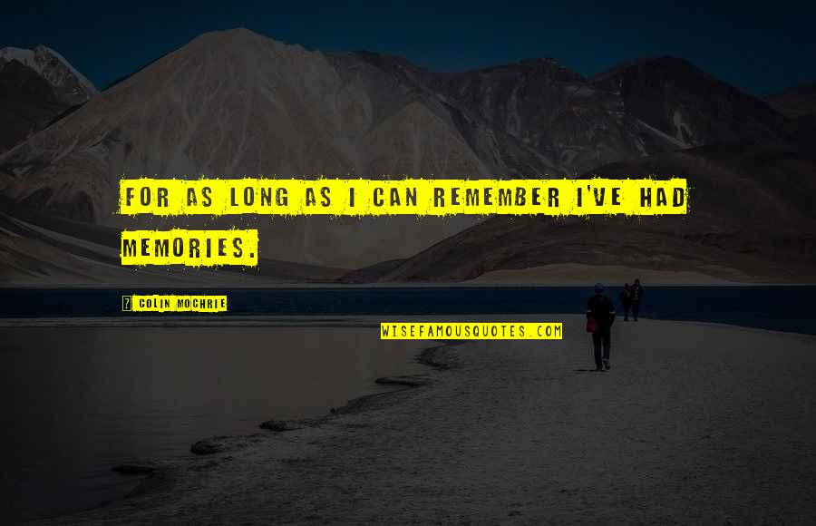 Honesty Short Quotes By Colin Mochrie: For as long as I can remember I've Honesty Short Quotes By Colin Mochrie: For as long as I can remember I've