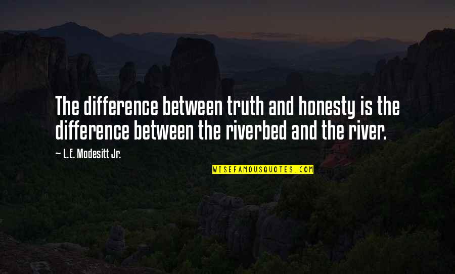 Honesty Truth Quotes By L.E. Modesitt Jr.: The difference between truth and honesty is the Honesty Truth Quotes By L.E. Modesitt Jr.: The difference between truth and honesty is the