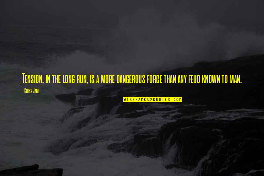 Honesty Vs Lying Quotes By Criss Jami: Tension, in the long run, is a more