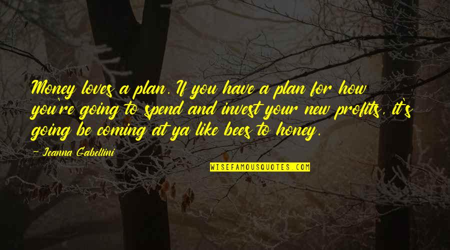 Honey Bees Quotes By Jeanna Gabellini: Money loves a plan. If you have a