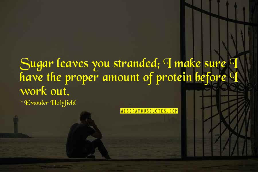 Honey Childs Boutique Quotes By Evander Holyfield: Sugar leaves you stranded; I make sure I