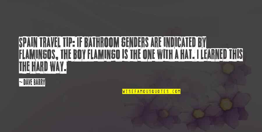 Honey Singh Love Quotes By Dave Barry: Spain travel tip: If bathroom genders are indicated