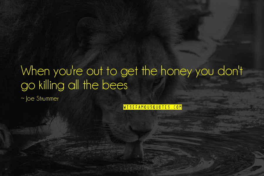 Honey You Quotes By Joe Strummer: When you're out to get the honey you