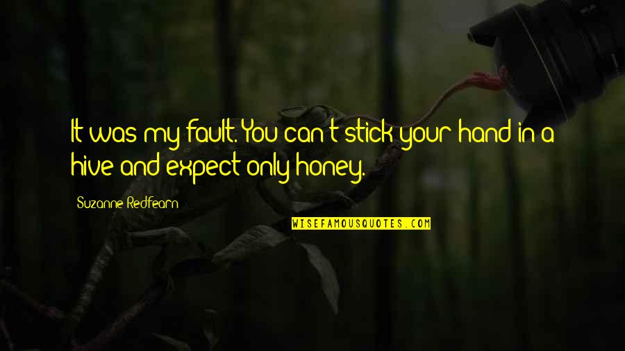 Honey You Quotes By Suzanne Redfearn: It was my fault. You can't stick your