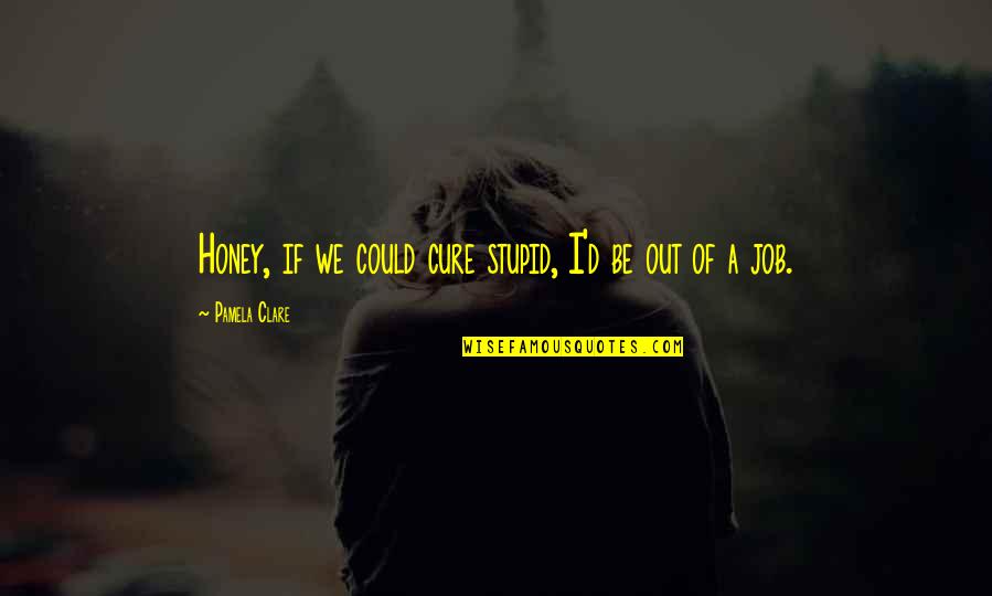 Honey'd Quotes By Pamela Clare: Honey, if we could cure stupid, I'd be