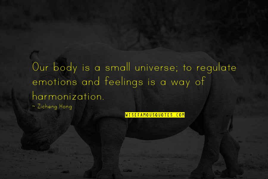 Hong's Quotes By Zicheng Hong: Our body is a small universe; to regulate