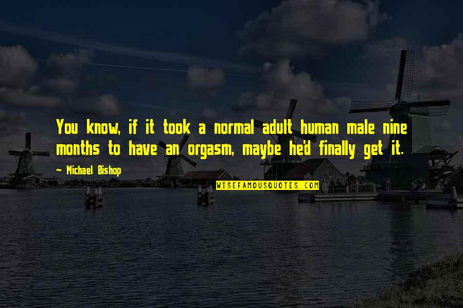 Honlife Quotes By Michael Bishop: You know, if it took a normal adult