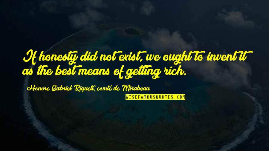 Honore Mirabeau Quotes By Honore Gabriel Riqueti, Comte De Mirabeau: If honesty did not exist, we ought to Honore Mirabeau Quotes By Honore Gabriel Riqueti, Comte De Mirabeau: If honesty did not exist, we ought to