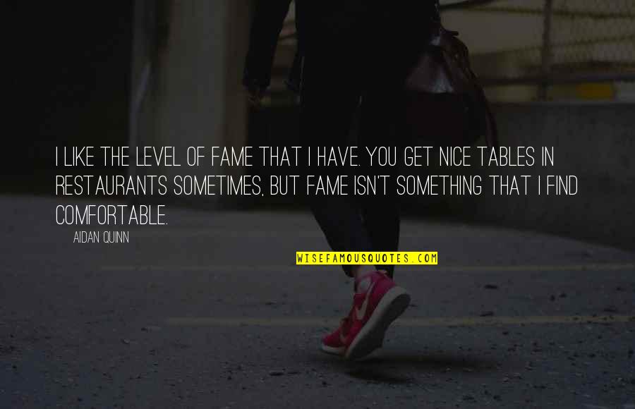 Honradez Concepto Quotes By Aidan Quinn: I like the level of fame that I Honradez Concepto Quotes By Aidan Quinn: I like the level of fame that I