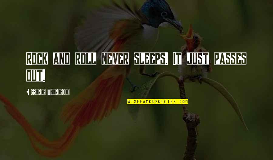 Hooha Quotes By George Thorogood: Rock and roll never sleeps. It just passes