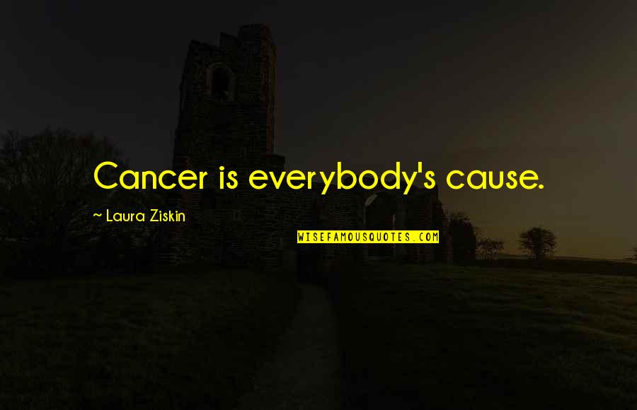 Hookah Pipe Quotes By Laura Ziskin: Cancer is everybody's cause.