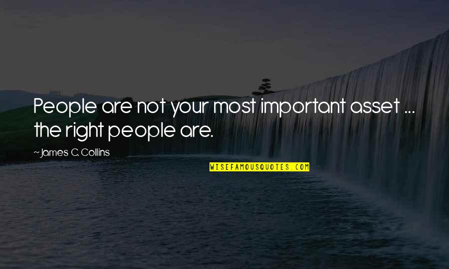 Hooked Like A Quotes By James C. Collins: People are not your most important asset ...