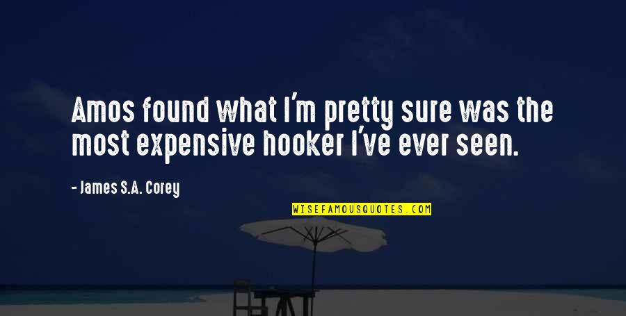 Hooker Quotes By James S.A. Corey: Amos found what I'm pretty sure was the