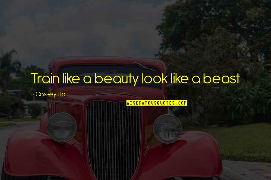 Ho'oponono Quotes By Cassey Ho: Train like a beauty look like a beast
