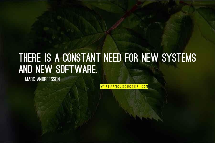 Hooptown Quotes By Marc Andreessen: There is a constant need for new systems