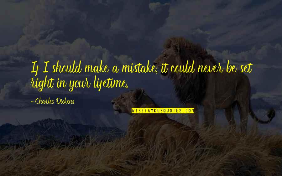 Hooray For You Quotes By Charles Dickens: If I should make a mistake, it could