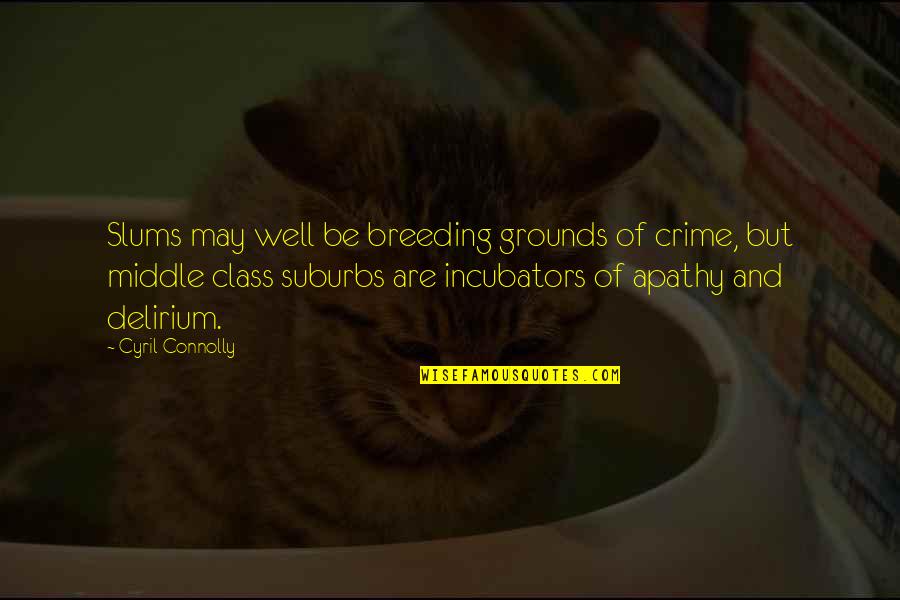 Hopamviet Quotes By Cyril Connolly: Slums may well be breeding grounds of crime,