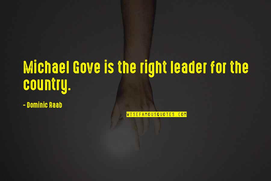 Hope Anon Change Quotes By Dominic Raab: Michael Gove is the right leader for the Hope Anon Change Quotes By Dominic Raab: Michael Gove is the right leader for the
