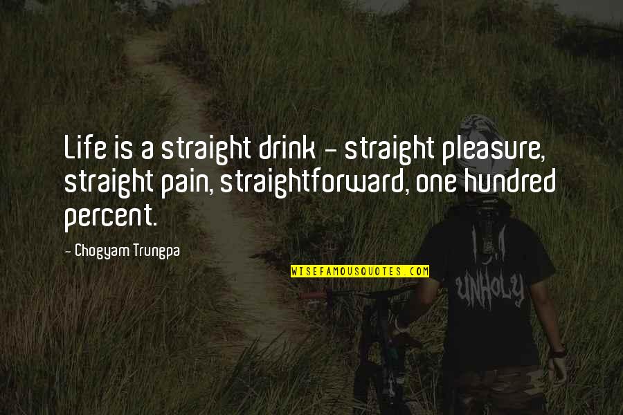 Hope Everything Is Fine Quotes By Chogyam Trungpa: Life is a straight drink - straight pleasure, Hope Everything Is Fine Quotes By Chogyam Trungpa: Life is a straight drink - straight pleasure,