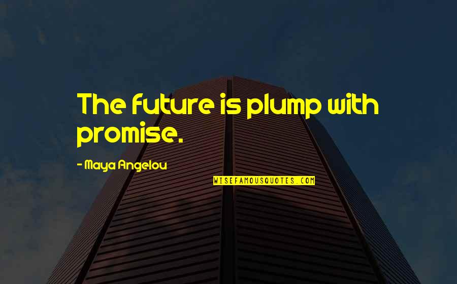 Hope Floats Chances Quote Quotes By Maya Angelou: The future is plump with promise.