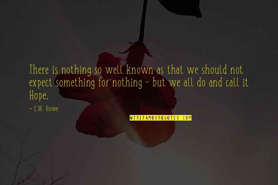Hope For Nothing Quotes By E.W. Howe: There is nothing so well known as that
