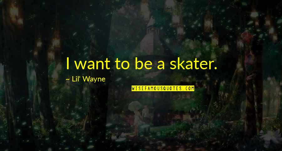 Hope Life Will Get Better Quotes By Lil' Wayne: I want to be a skater.