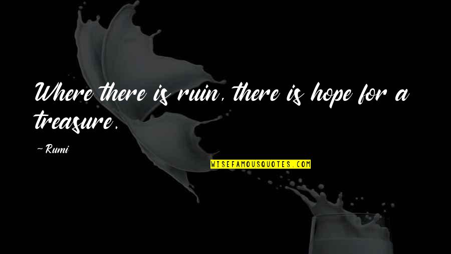 Hope Rumi Quotes By Rumi: Where there is ruin, there is hope for