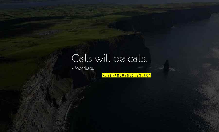 Hope To Get Better Quotes By Morrissey: Cats will be cats.