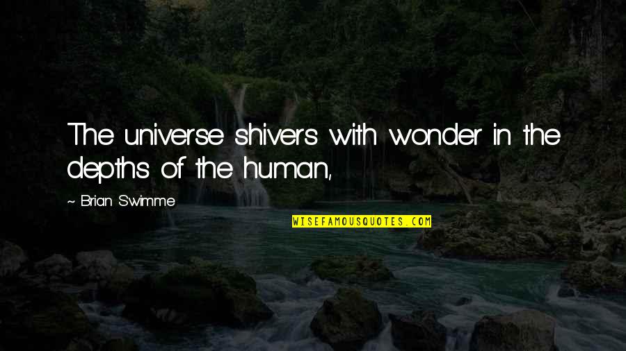 Hope Your Day Is Going Quotes By Brian Swimme: The universe shivers with wonder in the depths