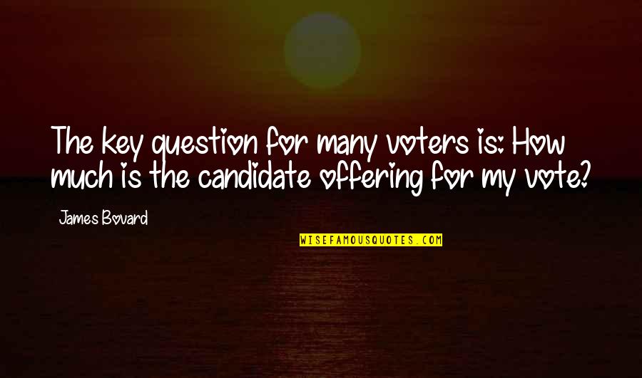 Hope You're Doing Good Quotes By James Bovard: The key question for many voters is: How