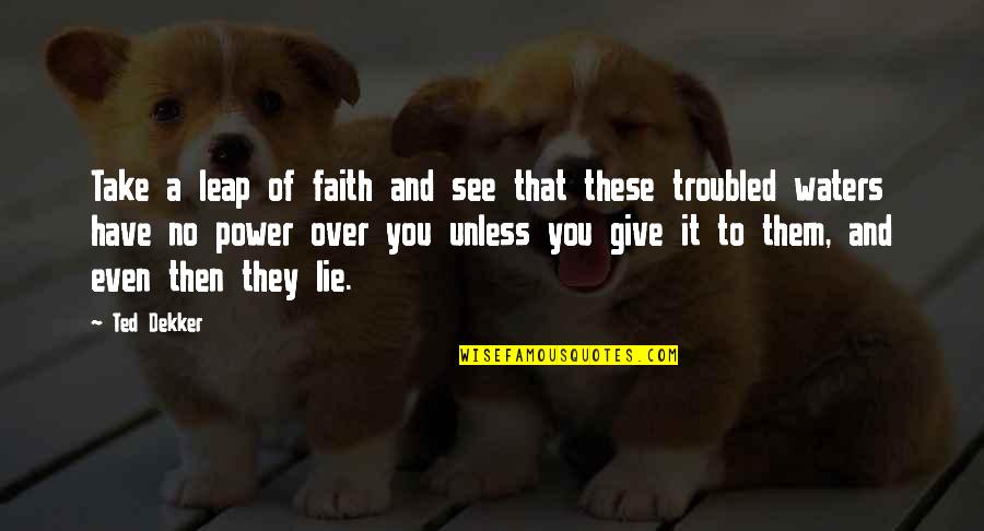 Hoping Someone Likes You Quotes By Ted Dekker: Take a leap of faith and see that