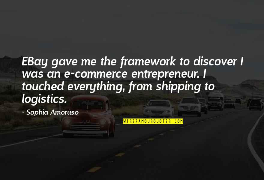 Horatio Csi Quotes By Sophia Amoruso: EBay gave me the framework to discover I