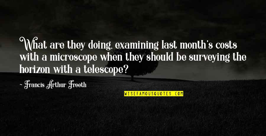 Horizon The Quotes By Francis Arthur Freeth: What are they doing, examining last month's costs Horizon The Quotes By Francis Arthur Freeth: What are they doing, examining last month's costs