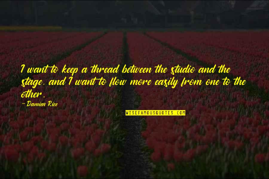 Horobin Saddles Quotes By Damien Rice: I want to keep a thread between the Horobin Saddles Quotes By Damien Rice: I want to keep a thread between the