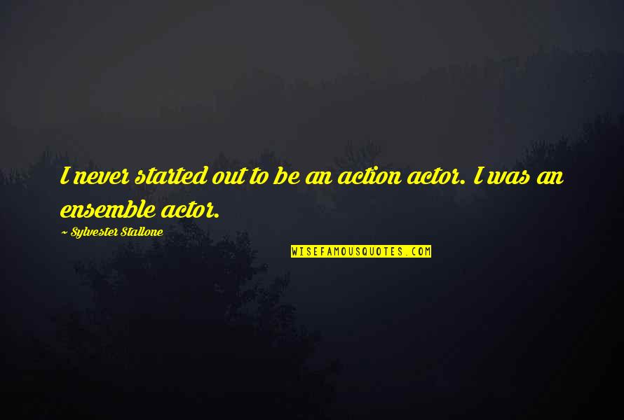 Horrenda Sinonimo Quotes By Sylvester Stallone: I never started out to be an action Horrenda Sinonimo Quotes By Sylvester Stallone: I never started out to be an action