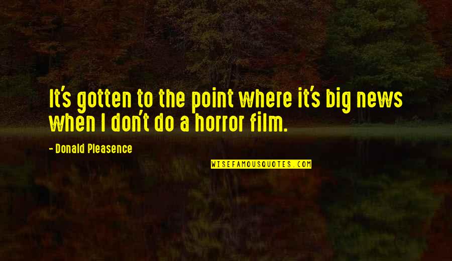 Horror Film Quotes By Donald Pleasence: It's gotten to the point where it's big
