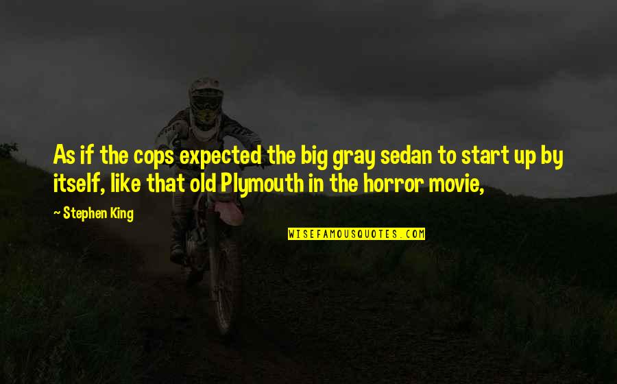 Horror Quotes By Stephen King: As if the cops expected the big gray