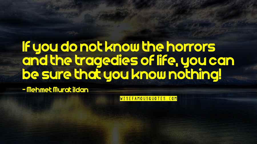 Horrors Quotes By Mehmet Murat Ildan: If you do not know the horrors and