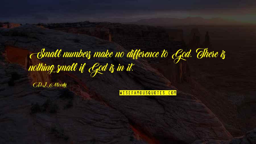 Horschel Quotes By D.L. Moody: Small numbers make no difference to God. There