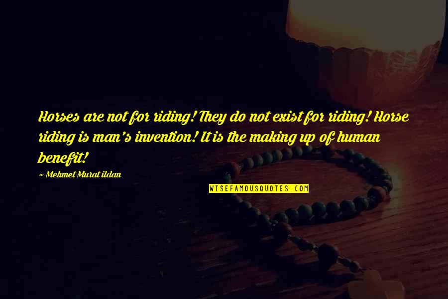Horse And Human Quotes By Mehmet Murat Ildan: Horses are not for riding! They do not