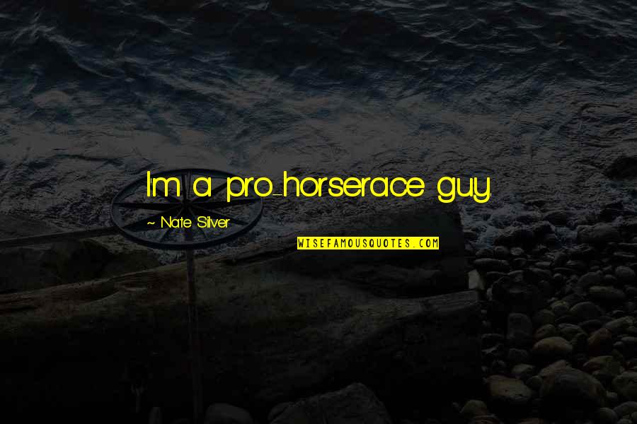 Horserace Quotes By Nate Silver: I'm a pro-horserace guy.