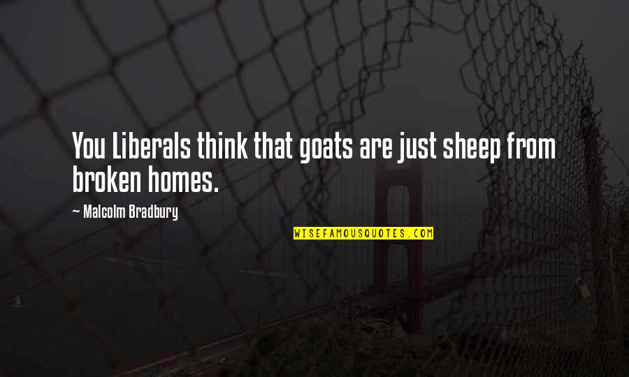 Horseshoe Pitching Quotes By Malcolm Bradbury: You Liberals think that goats are just sheep