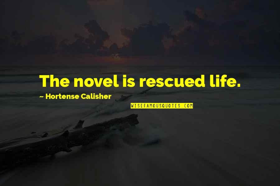 Hortense Calisher Quotes By Hortense Calisher: The novel is rescued life.