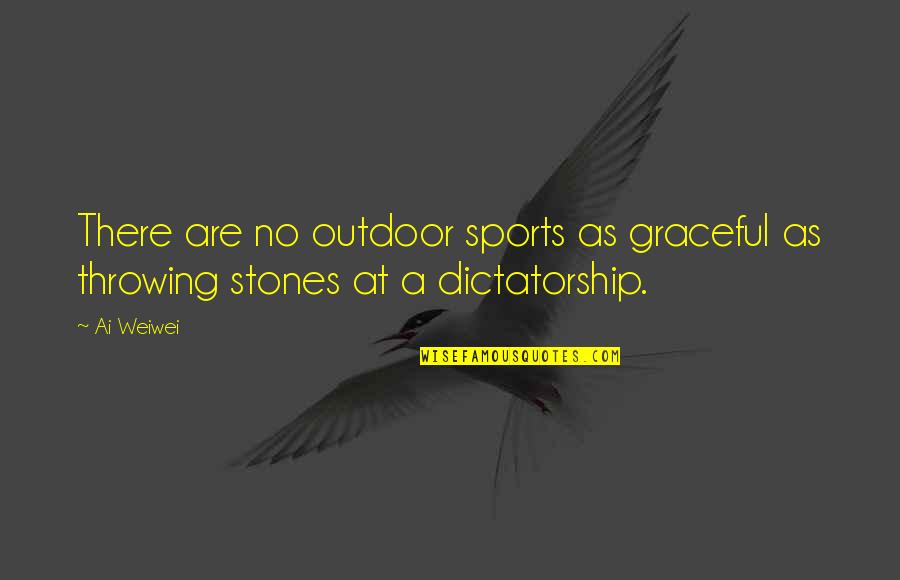 Hosekra Quotes By Ai Weiwei: There are no outdoor sports as graceful as