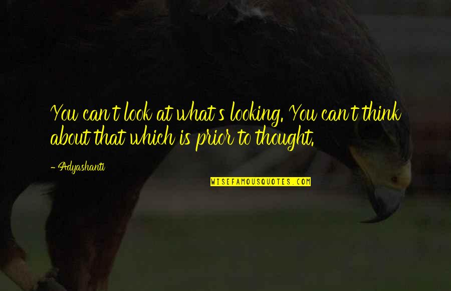 Hosoya Emiri Quotes By Adyashanti: You can't look at what's looking. You can't