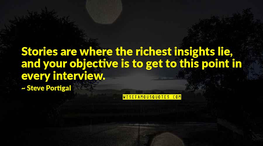 Hospedado En Quotes By Steve Portigal: Stories are where the richest insights lie, and