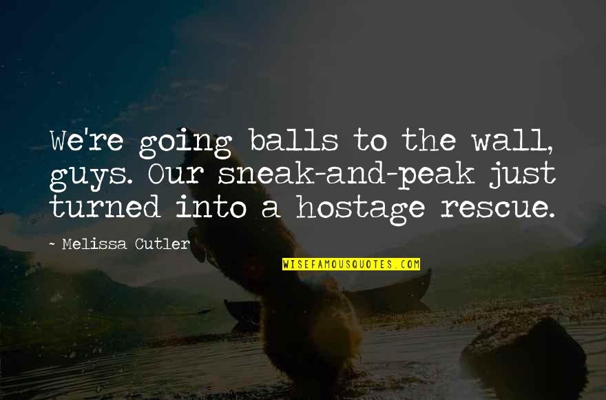 Hostage Quotes By Melissa Cutler: We're going balls to the wall, guys. Our