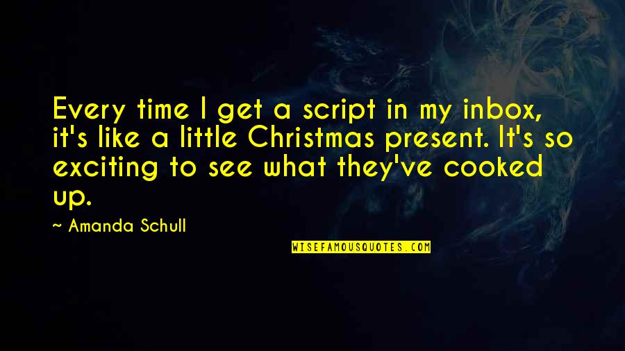 Hostes Quotes By Amanda Schull: Every time I get a script in my